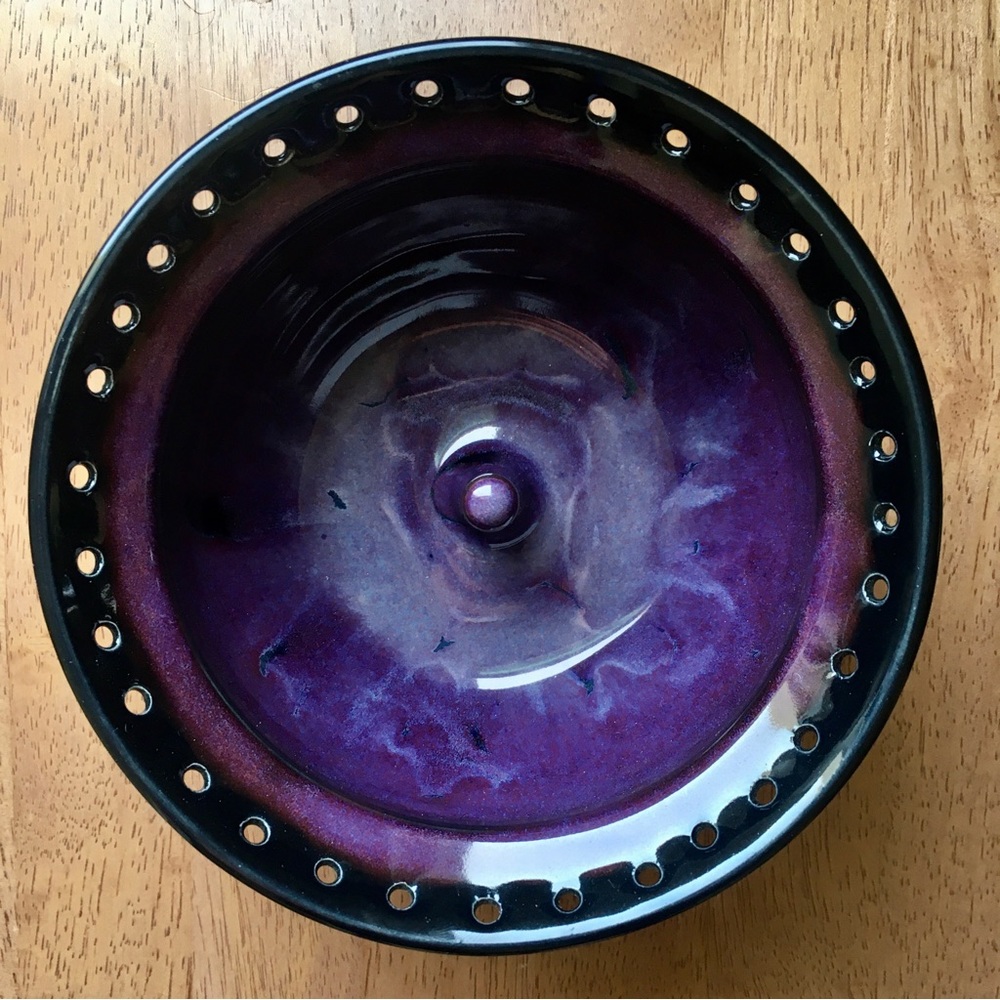 Handmade ceramic jewelry holder purple 🌀 NEW